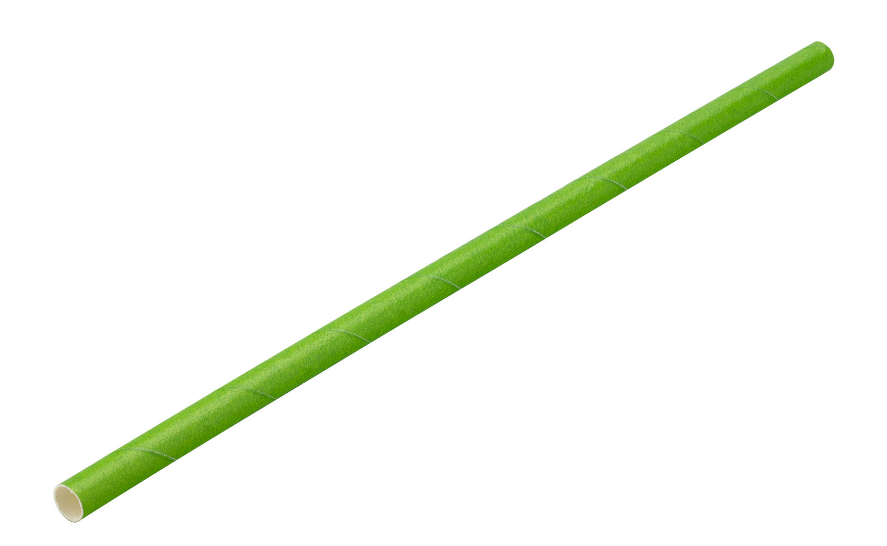 Paper Solid Green Straw 8